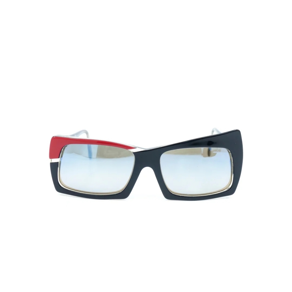 Ultra Graffitis France rectangular sunglasses Avante garde Black And Red 1980